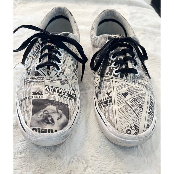VANS Harry Potter Daily Prophet Newspaper Sneakers Mens Size 10, Womens Sz 11.5 - Picture 11 of 11